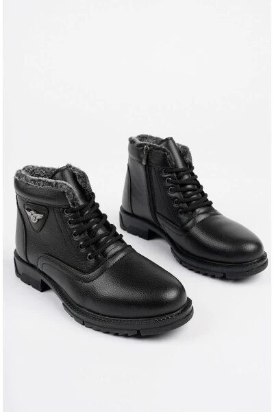 Canyon Guaranteed Lace-Up Zippered Fur-Lined Men's Winter Boots - MUGGO