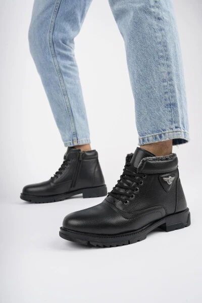 Canyon Guaranteed Lace-Up Zippered Fur-Lined Men's Winter Boots - 5