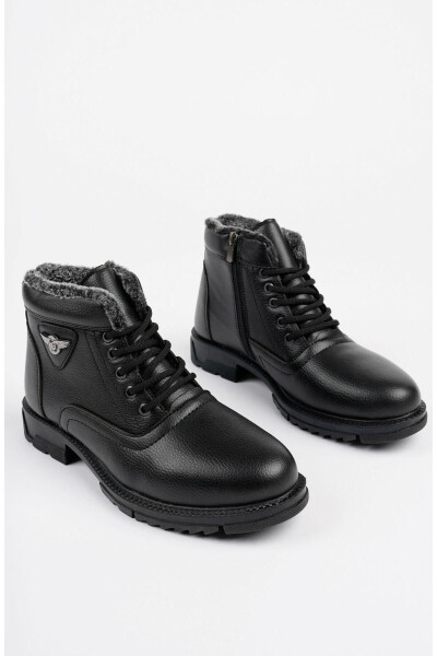Canyon Guaranteed Lace-Up Zippered Fur-Lined Men's Winter Boots - MUGGO