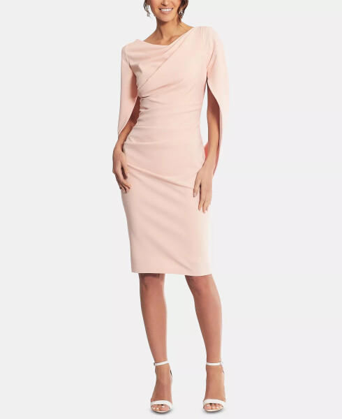 Caped Sheath Dress Blush Pink - 4