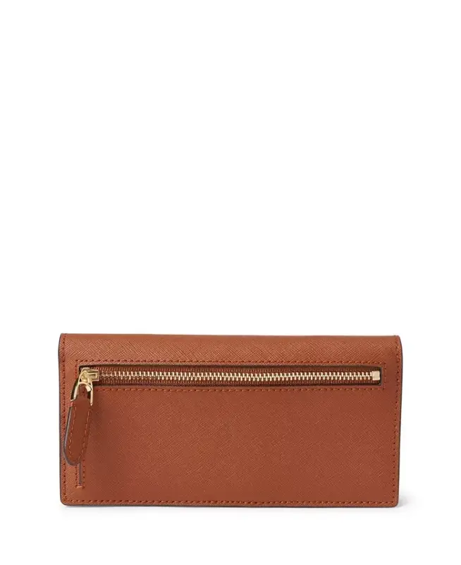 Crosshatch Leather Slim Snapped-Closure Wallet - 2