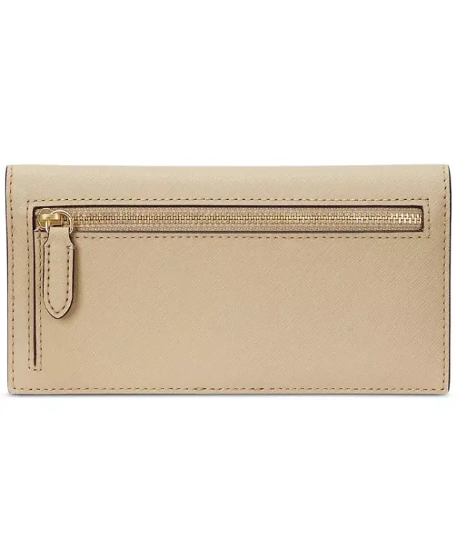 Crosshatch Leather Slim Snapped-Closure Wallet - 2