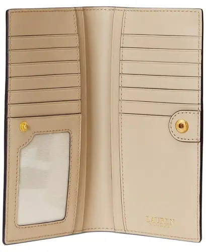 Crosshatch Leather Slim Snapped-Closure Wallet - 3