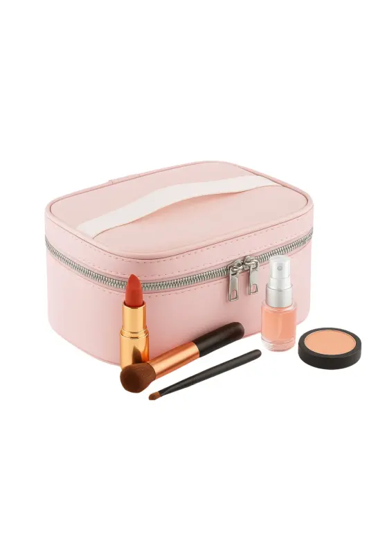 Captain Travel Makeup Organizer Makeup Bag Multifunctional Cosmetic Pouch Pink-Pink - NS RELIABLE