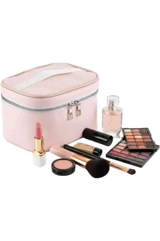 Captain Travel Makeup Organizer Makeup Bag Multifunctional Cosmetic Pouch Pink-Pink - 6