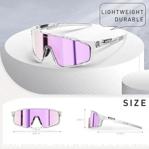CAPVOE Polarized Cycling Glasses Men Women Mountain Bike Glasses MTB Riding TR90 Sport Sunglasses Running Bicycle K76 - 5