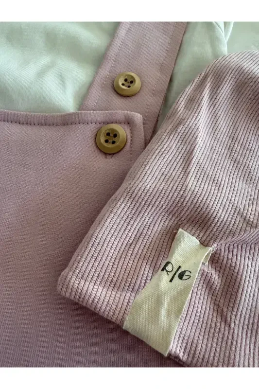 Чақалоқ кенгурули комбинезон ва шапкаси тўплами - 4