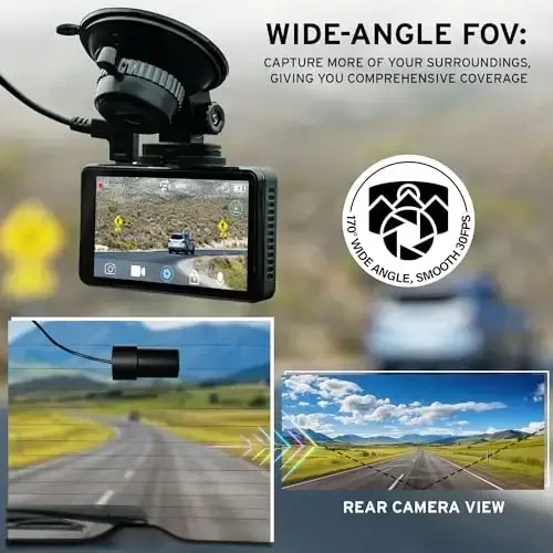 Car and Driver 4K UHD Car Camera - Dash Cam Front and Rear, 3