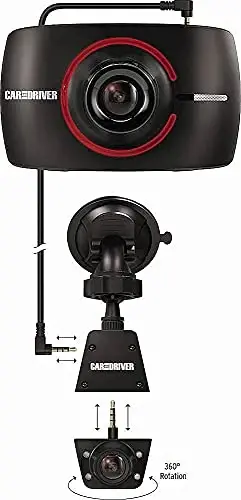 Car and Driver Full HD Dual-View Dash Cam, Front- and Rear-View System with Modular Camera, 150-Degree-Angle Lens, Night Vision, Collision Detection, and G-Sensor - 4