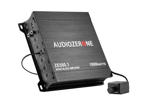 Car Audio Amplifier ZE500.1 1000W Monoblock Class D MOSFET Subwoofer Audio, 1-4 Ohm Stable, Low Pass Crossover, MOSFET Power Supply, Stereo - 1