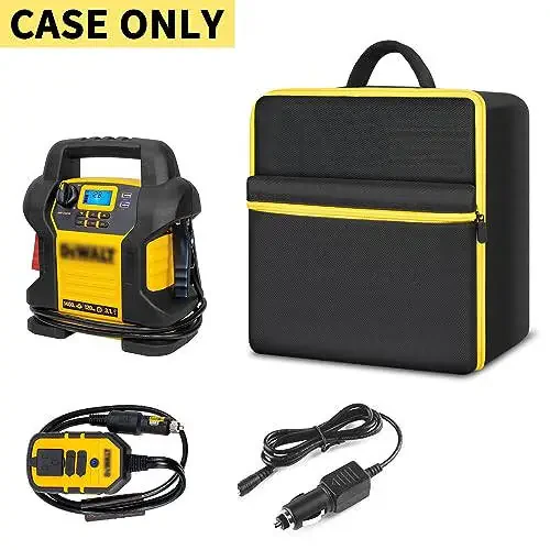 Car Battery Jump Starter Bag Compatible with DEWALT DXAEJ14 Digital Portable Power Station Air Compressor. Portable Battery Charger Carrying Holder for Power Inverter, Charging Cord (Case Only) - 2