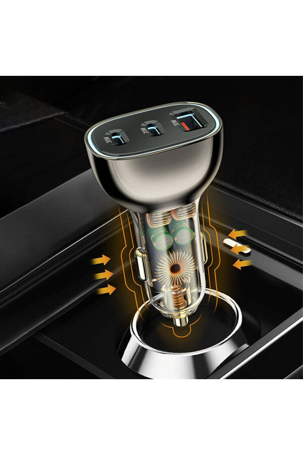 Car Charger Head Ultra Fast Charging Feature Wiwu PC700 Zhitou Series PD QC3.0 Transparent Design PD 30W - 4