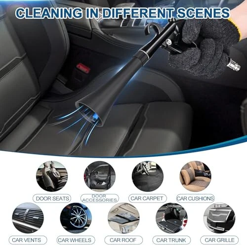 Car Cleaning Gun, Detailing Interior Dryer Air Blow Gun, High Pressure Blower Gun, Car Detailing Kit Interior Cleaner, Car Detailing Tools for quickly blasting dirt and dust. Works with air. - 6