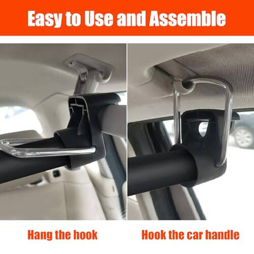 Car Clothes Hanger Bar, 30-63 Inches Expandable Heavy Duty Car Clothes Rack for Car Travel - Adjustable Clothes Storage Hanger Automotive Travel Hanging Rack for Most Cars,Trucks,SUVs,Road Travelers - 3
