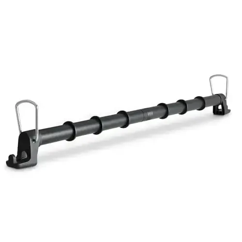 Car Clothes Hanger Bar, Adjustable Heavy-Duty Wrinkle-Free Hanger for Car Travel 30-62 Inches, Car Hanger Suitable for Sedans, SUVs, Pickups, and Most Other Vehicles, with 9 Anti-Slip Rubber Rings - Hoapavi (1)