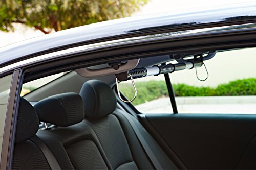 Car Clothes Hanger Bar Auto Rod Automobile Hanging Coat Rack for Garment Cloths - Best for Travel Back-Seat Laundry Wardrobe Vehicle Clothing in Cars Truck RV SUV Hook Hangers - Expandable 36