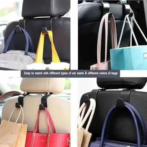 Car Clothes Hanger Bar, Cothes Rod for Car Telescopic Adjustable 34-51inch Heavy Duty Car Clothes Rack Suitable For Cars Trucks SUVs RVs Road Trippers RVs.(34-51inch) - 5