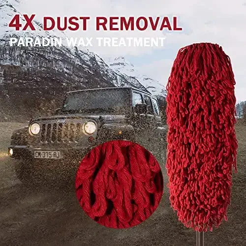 Car Duster-Erkaklar va ayollar uchun Rojdestvo paypoqlari sovg'alari-Mumli paxta sochlari, tirnalishsiz sayohatbop avto tozalagich, yuk mashinasi, SUV, RV va mototsikl - Uzaytiriladigan dastasi, tuk yo'q, plyajda sayohat uchun zarur narsalar - 4