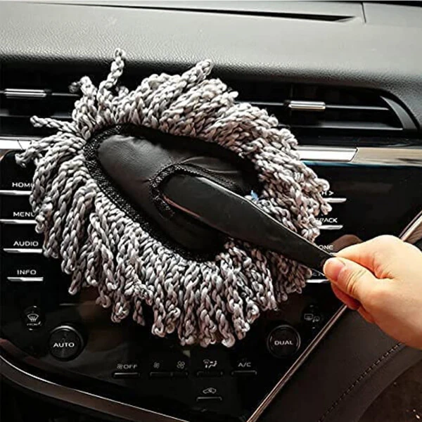 Car Duster Super Soft Microfiber Car Dash Duster Brush Set Interior Exterior Cleaning Dusting and Washing Tool for Car Motorcycle Automotive-GRAY - 8