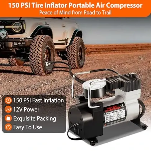 Car emergency kit with air compressor, roadside emergency car kit for vehicles, auto truck with jumper cables, winter car safety kit with folding shovel, car repair tool set, first aid kit, blanket, tow rope. - Wanderblooms (1)