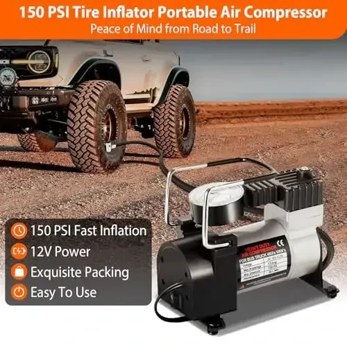 Car emergency kit with air compressor, roadside emergency car kit for vehicles, auto truck with jumper cables, winter car safety kit with folding shovel, car repair tool set, first aid kit, blanket, tow rope. - Wanderblooms (1)