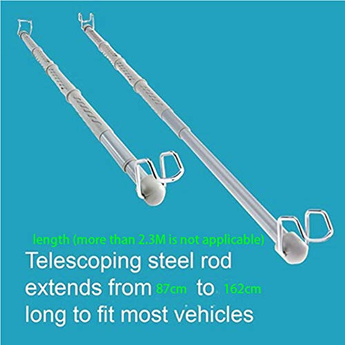 Car Expandable Clothes Hanger Bar, Car Clothes Rod Bar, Heavy-Duty Non-Slip Durable Clothes Bar for Travel, 87-162 cm. ,1pcs - 4