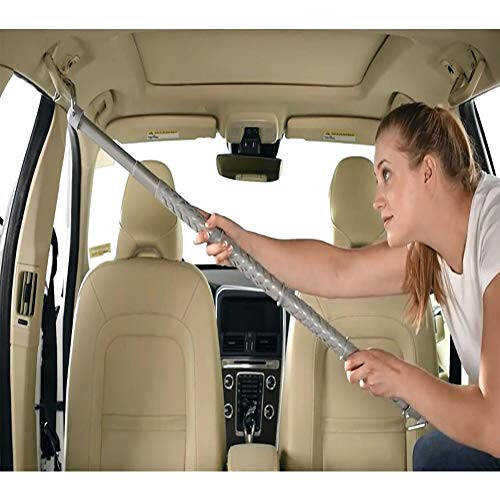 Car Expandable Clothes Hanger Bar, Car Clothes Rod Bar, Heavy-Duty Non-Slip Durable Clothes Bar for Travel, 87-162 cm. ,1pcs - 5