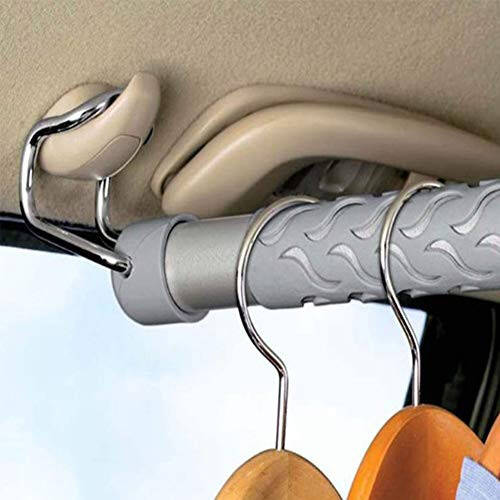 Car Expandable Clothes Hanger Bar, Car Clothes Rod Bar, Heavy-Duty Non-Slip Durable Clothes Bar for Travel, 87-162 cm. ,1pcs - 6