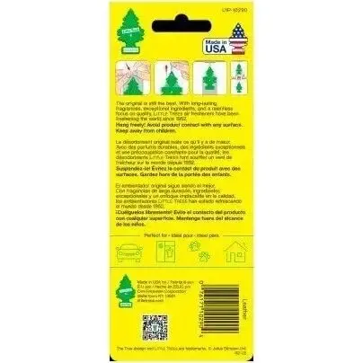 Car Freshner U1P10290 Little Trees Leather Air freshener, 24 Pack - 3
