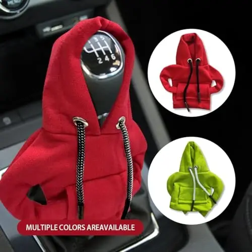 Car Gear Shift Hoodie, Fashionable Gear Shift Knob Cover, Mini Hoodie for Auto Shifter, Auto Interior Cute Gadgets, Universal Car Decoration Accessories - 6
