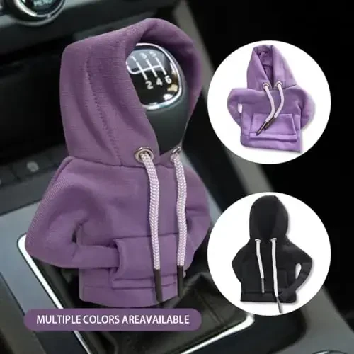 Car Gear Shift Hoodie, Fashionable Gear Shift Knob Cover, Mini Hoodie for Auto Shifter, Auto Interior Cute Gadgets, Universal Car Decoration Accessories - 6
