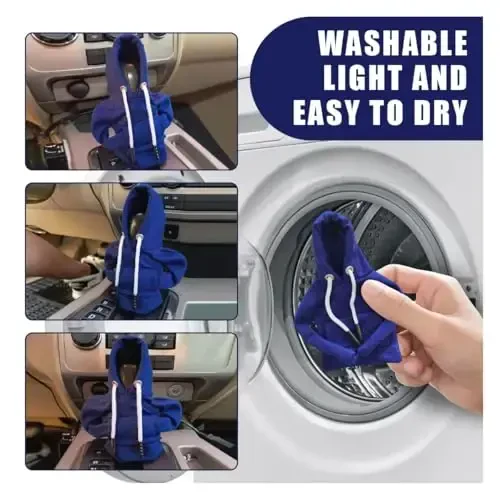 Car Gear Shift Hoodie, Fashionable Gear Shift Knob Cover, Mini Hoodie for Auto Shifter, Auto Interior Cute Gadgets, Universal Car Decoration Accessories - 4