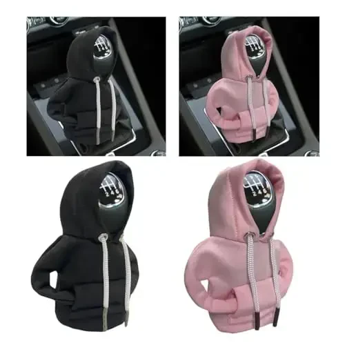 Car Gear Shift Hoodie, Fashionable Gear Shift Knob Cover, Mini Hoodie for Auto Shifter, Auto Interior Cute Gadgets, Universal Car Decoration Accessories - JOYCOURT