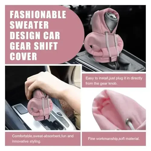 Car Gear Shift Hoodie, Fashionable Gear Shift Knob Cover, Mini Hoodie for Auto Shifter, Auto Interior Cute Gadgets, Universal Car Decoration Accessories - 4
