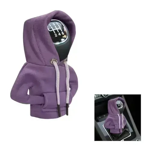 Car Gear Shift Hoodie, Fashionable Gear Shift Knob Cover, Mini Hoodie for Auto Shifter, Auto Interior Cute Gadgets, Universal Car Decoration Accessories - 1