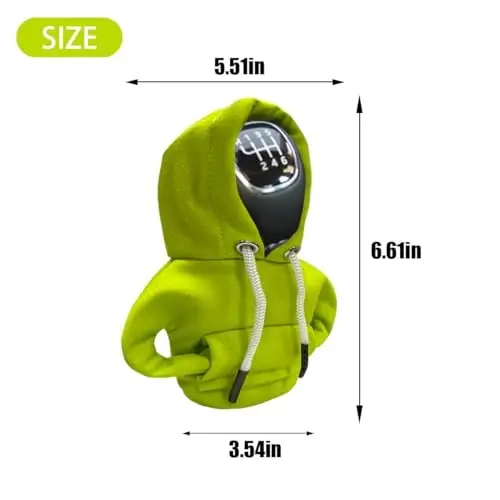 Car Gear Shift Hoodie, Fashionable Gear Shift Knob Cover, Mini Hoodie for Auto Shifter, Auto Interior Cute Gadgets, Universal Car Decoration Accessories - JOYCOURT (1)