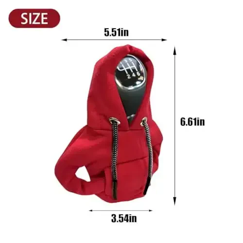 Car Gear Shift Hoodie, Modaga mos Gear Shift Knob Cover, Avtomatik Shifter uchun Mini Hoodie, Avto Ichki Ko'rinishi uchun Chiroyli Gadjetlar, Universal Avtomobil Dekoratsiya Aksessuarlari - 2