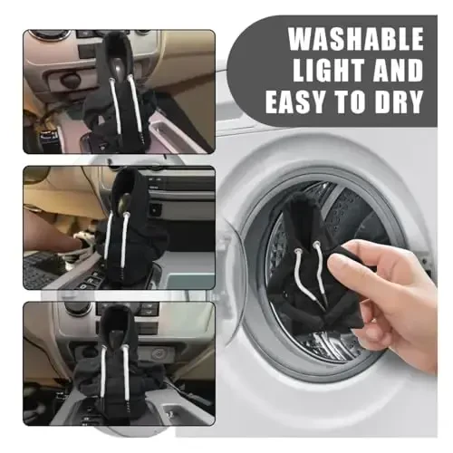 Car Gear Shift Hoodie, Modaga mos Gear Shift Knob Cover, Avtomatik Shifter uchun Mini Hoodie, Avto Ichki Ko'rinishi uchun Chiroyli Gadjetlar, Universal Avtomobil Dekoratsiya Aksessuarlari - 5