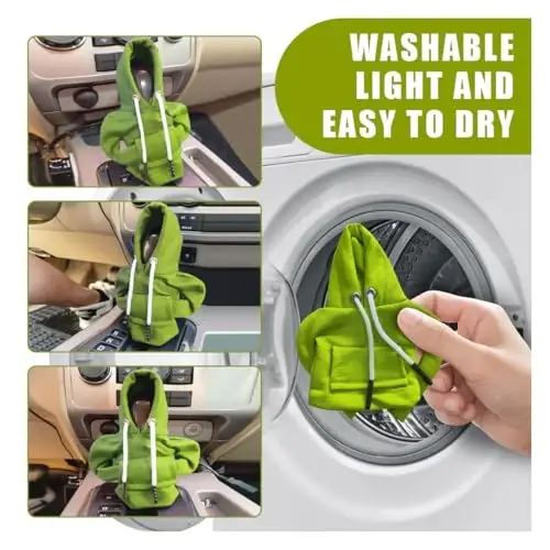 Car Gear Shift Hoodie, Modaga mos Gear Shift Knob qopqog'i, Avtomatik Shifter uchun mini Hoodie, Avto Ichki Jihozlar Yoqimli Gadjetlar, Universal Avtomobil Dekoratsiya Aksessuarlari - 5