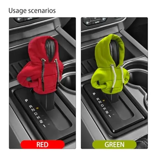 Car Gear Shift Hoodie, Zamonaviy Gear Shift Knob Qopqog'i, Avtomatik Almashtirgich uchun Mini Hoodie, Avto Ichki Qismlar Yoqimli Gadjetlar, Universal Avtomobil Bezak Aksessuarlari - 7