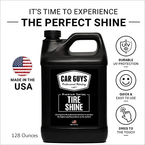 CAR GUYS G'ildiraklarni Yaltiratish 1 Gallonli To'ldirish | Mukammal Yaltiroqlik | Chidamli va Foydalanuvchi uchun Qulay G'ildirak Kiyimi | Uzoq Muddatli UV Himoya | 1 Gallon (Purkagich Qo'shilmagan) - CAR (1)