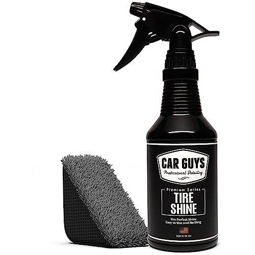 CAR GUYS Lastik Parlatıcı Sprey | Mükemmel Parlaklık | Dayanıklı ve Kullanıcı Dostu Lastik Bakımı | Uzun Süreli UV Koruma | Uygulama Pedi ile 18 Oz Kit - 1