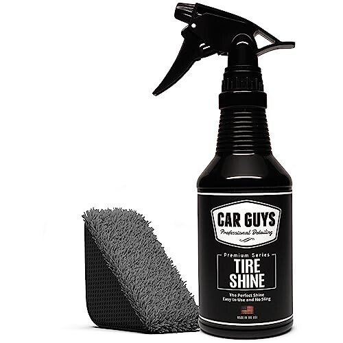 CAR GUYS Shinalarni Yaltiratish Spreyi | Muqammal Yaltirash | Chidamli va Foydalanishga Qulay Shina Parvarishi | Uzoq Muddatli UV Himoyasi | Applikatorli 18 Oz To'plam - Car