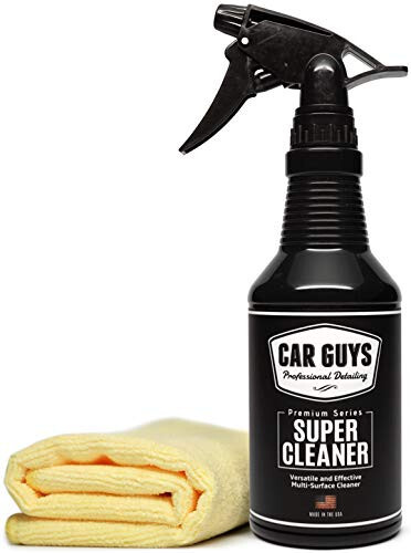 CAR GUYS Super Cleaner | Effective Car Interior Cleaner | Leather Car Seat Cleaner | Stain Remover for Carpet, Upholstery, Fabric, and Much More! | 18 Oz Kit - 1