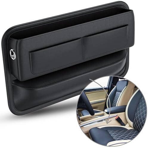 Car-Organizer with Seat Gap Filler - Multi-Functional Car Seat Gap Filler Organizer, Car Storage Organizer, Seat Side Storage Box, Car Gap Filler, Seat Gap Storage Box for Enhanced Car Organization - 8