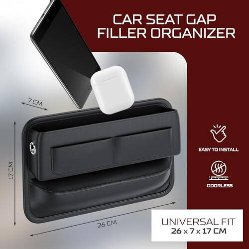 Car-Organizer with Seat Gap Filler - Multi-Functional Car Seat Gap Filler Organizer, Car Storage Organizer, Seat Side Storage Box, Car Gap Filler, Seat Gap Storage Box for Enhanced Car Organization - 9