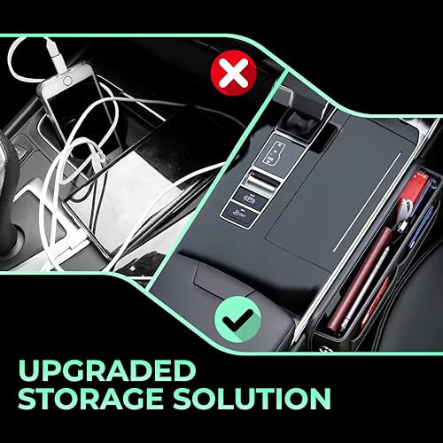 Car-Organizer with Seat Gap Filler - Multi-Functional Car Seat Gap Filler Organizer, Car Storage Organizer, Seat Side Storage Box, Car Gap Filler, Seat Gap Storage Box for Enhanced Car Organization - 3