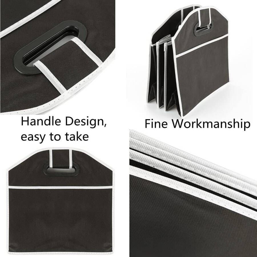 Car Storage Bag Trunk Storage Box Multi-Function Foldable Non-Woven Tidying Bag Car Organizer - 2