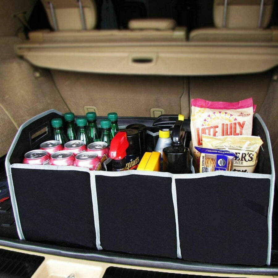 Car Storage Bag Trunk Storage Box Multi-Function Foldable Non-Woven Tidying Bag Car Organizer - 4