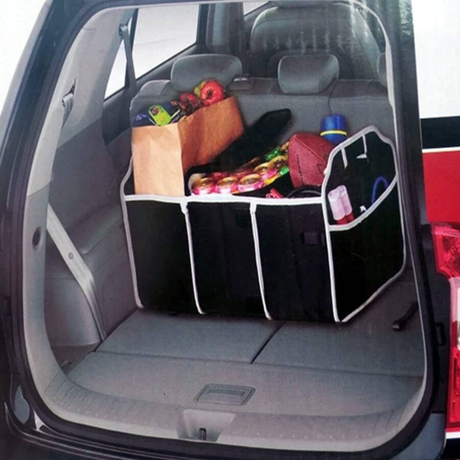 Car Storage Bag Trunk Storage Box Multi-Function Foldable Non-Woven Tidying Bag Car Organizer - 5